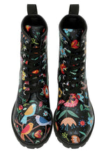 Cargar imagen en el visor de la galería, LONG BOOTS <br> Flowers and Birds Black